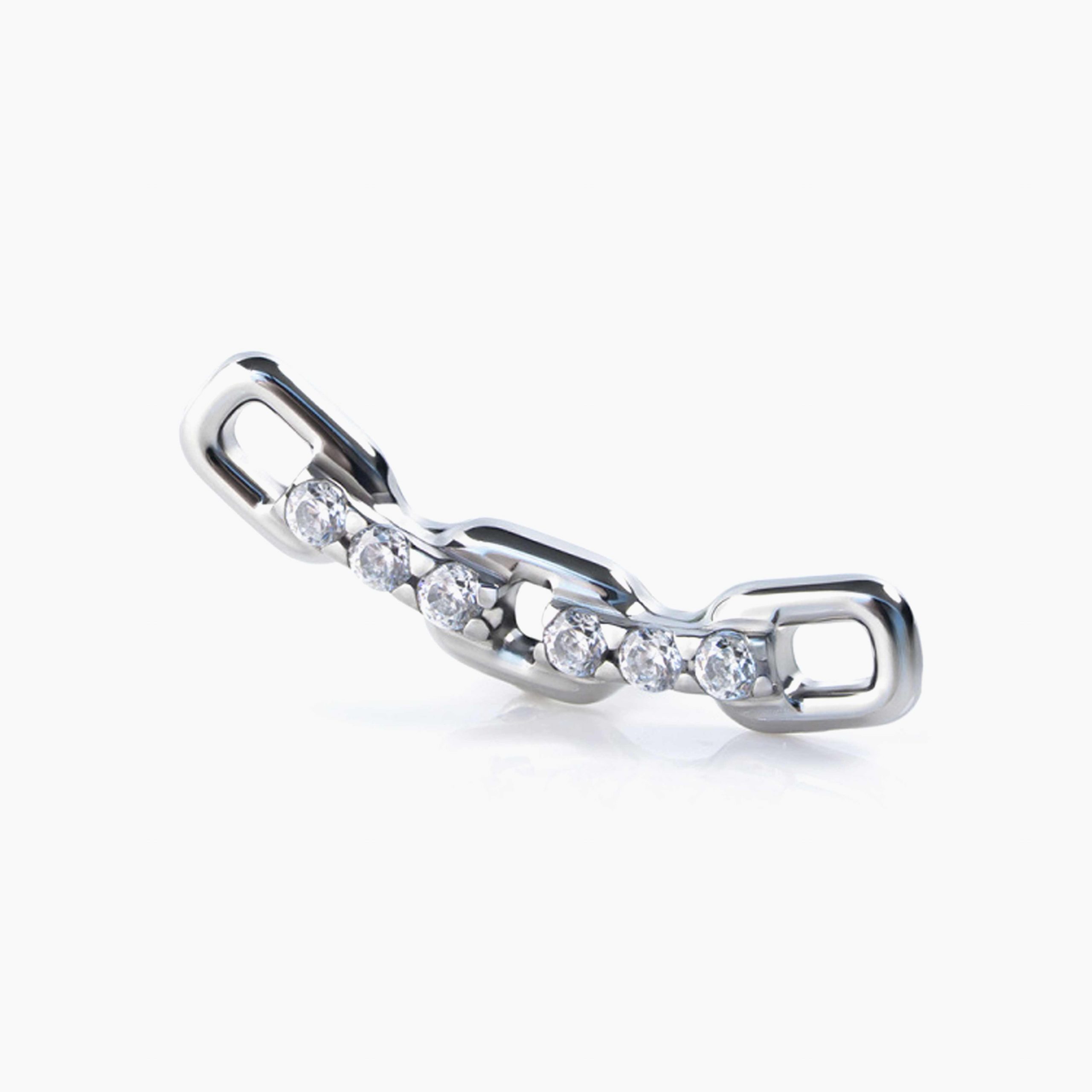 Titanový šperk s vnitřním závitem Chain Curved