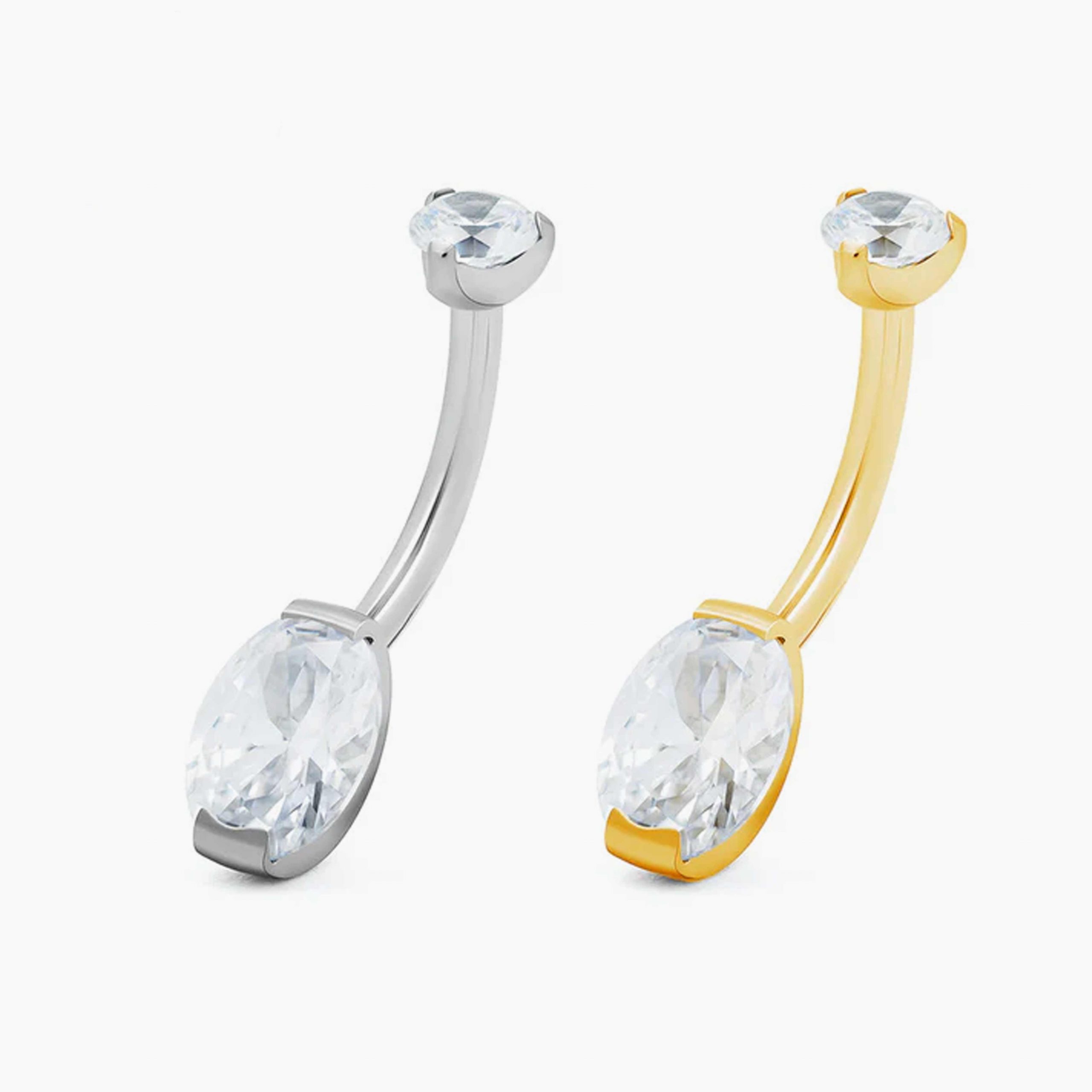 Titanový piercing do pupíku s vnitřním závitem Tino