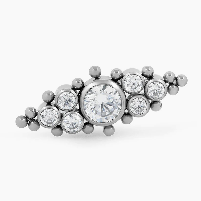 Titanový šperk s vnitřním závitem Ava Crystal