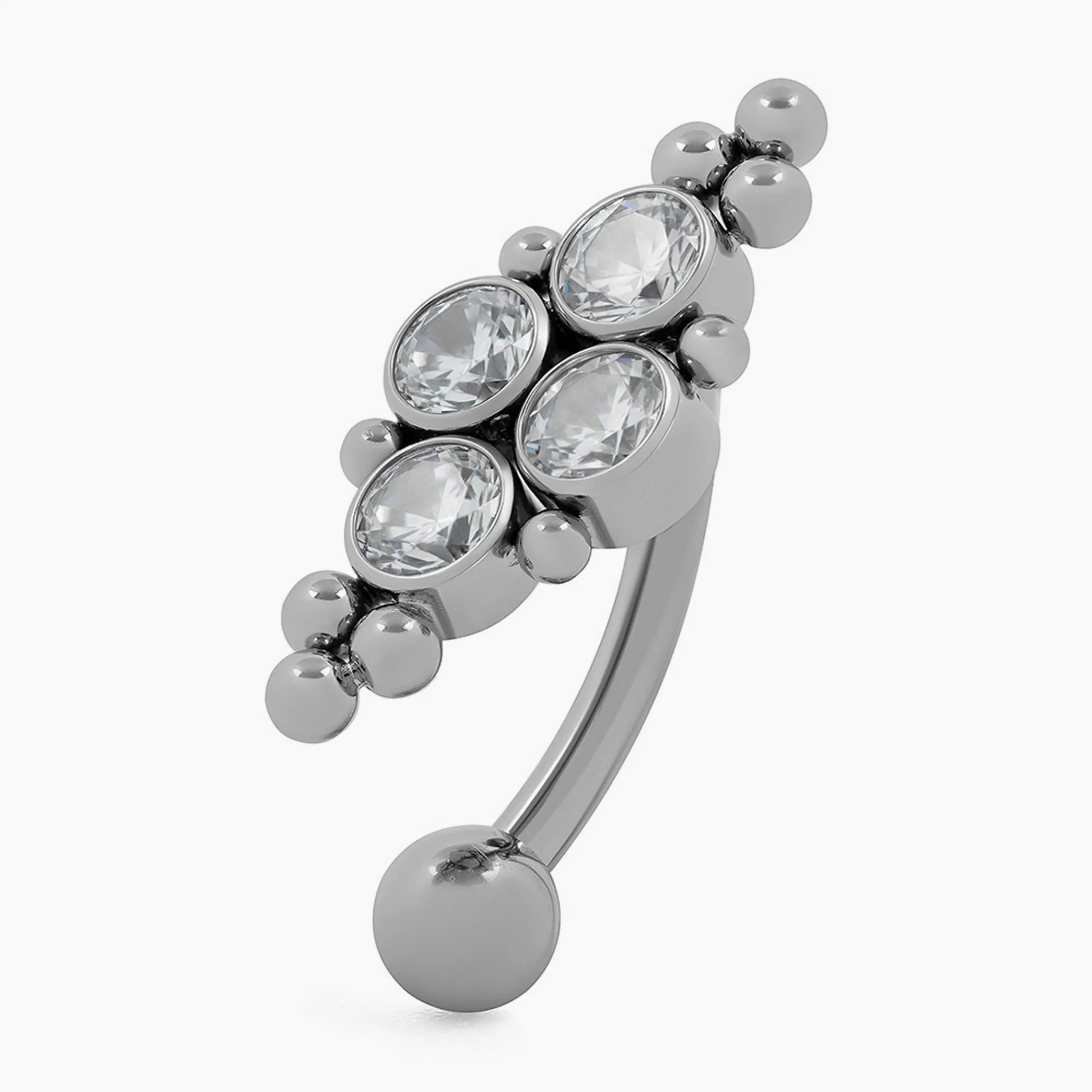 Titanový piercing do pupíku s vnitřním závitem Civi