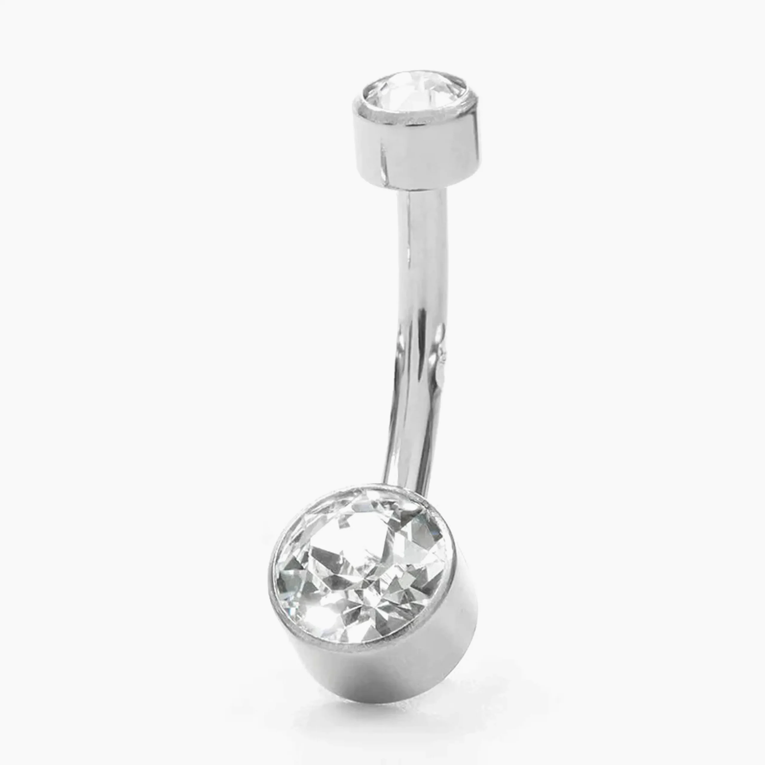 Titanový piercing do pupíku s vnitřním závitem Crystal Dot