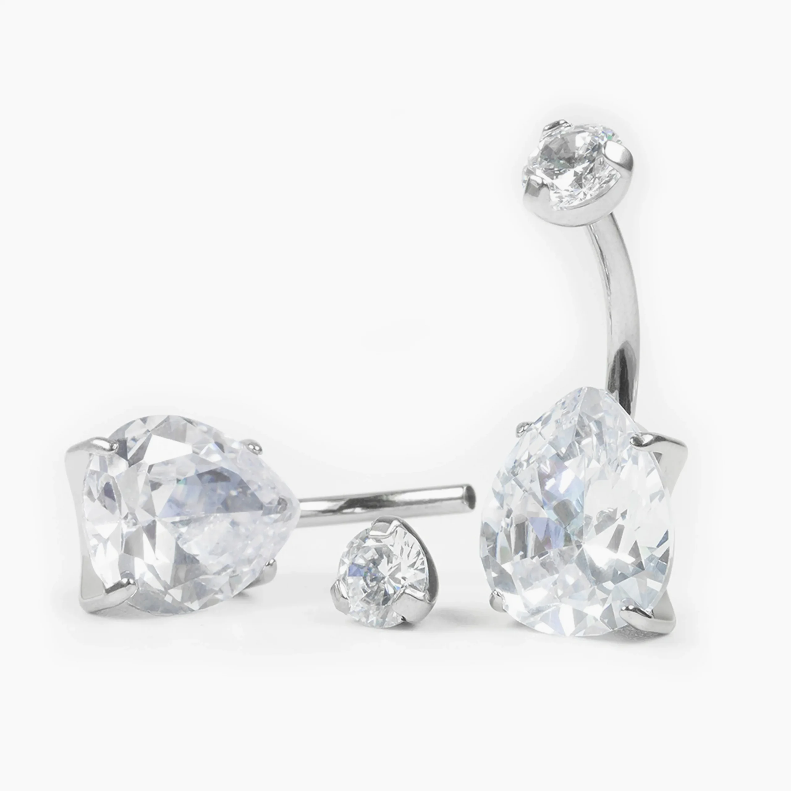 Titanový banánek s vnitřním závitem Crystal Drop