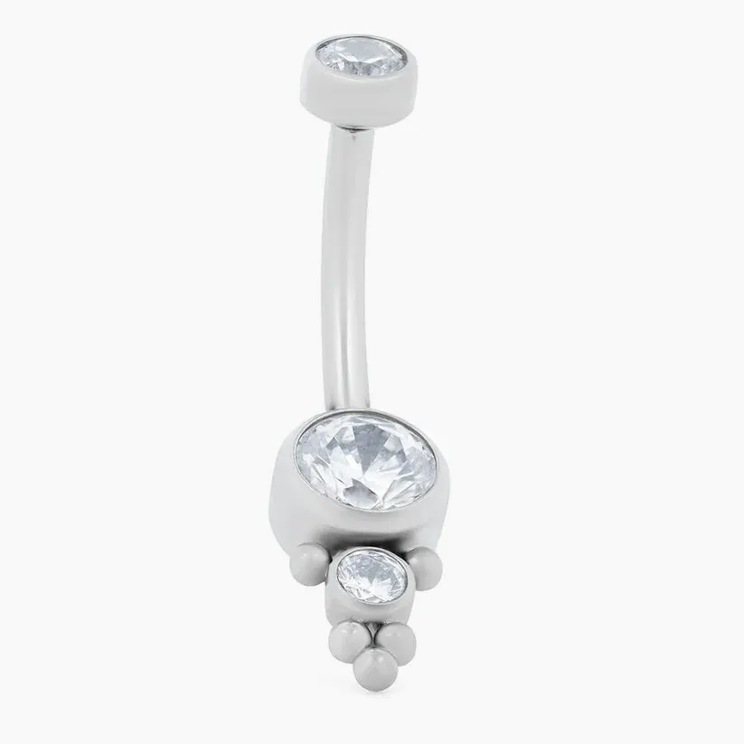 Titanový piercing do pupíku s vnitřním závitem Diva
