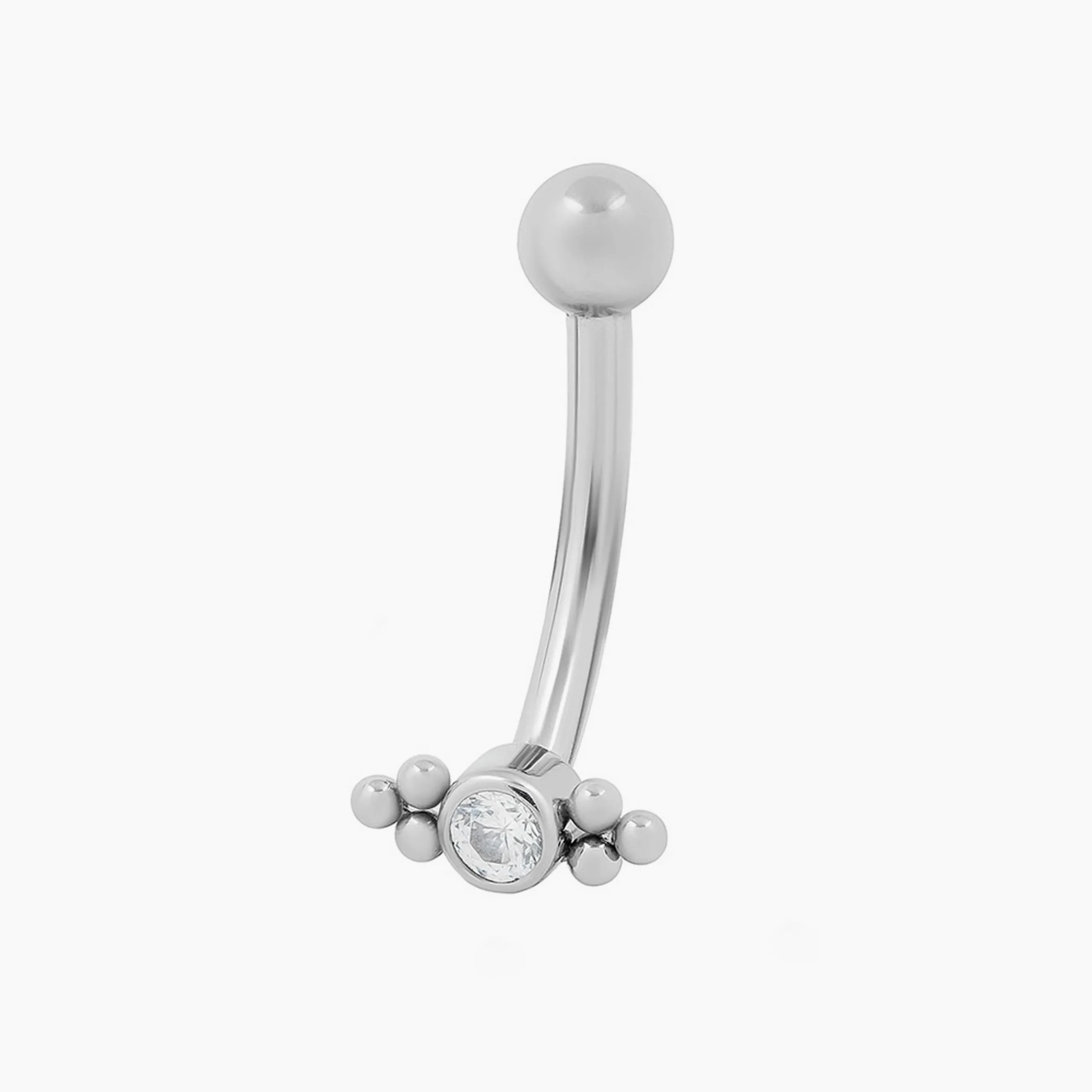 Titanový piercing do pupíku s vnitřním závitem Form Twinkle