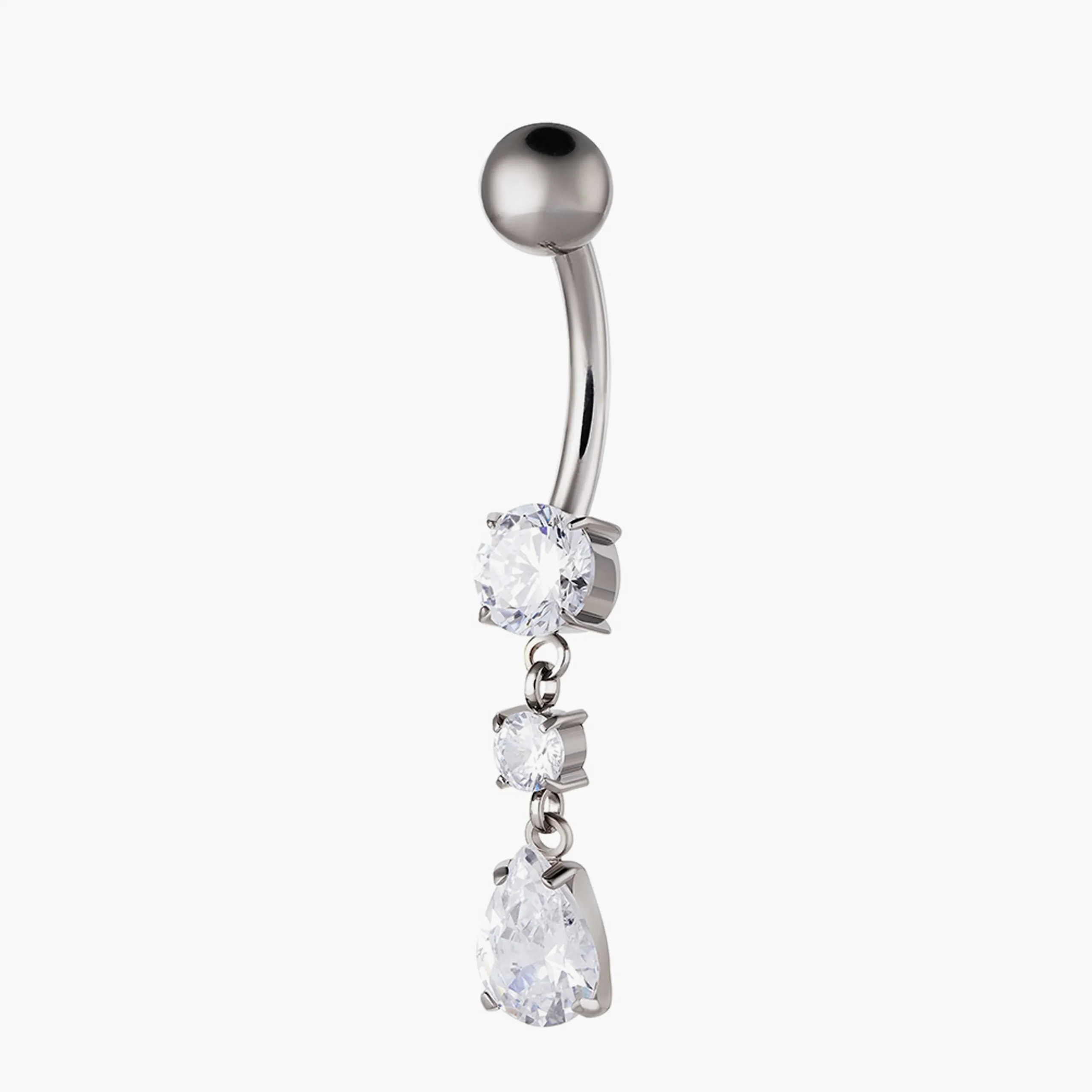 Titanový piercing do pupíku s vnitřním závitem Oblivion