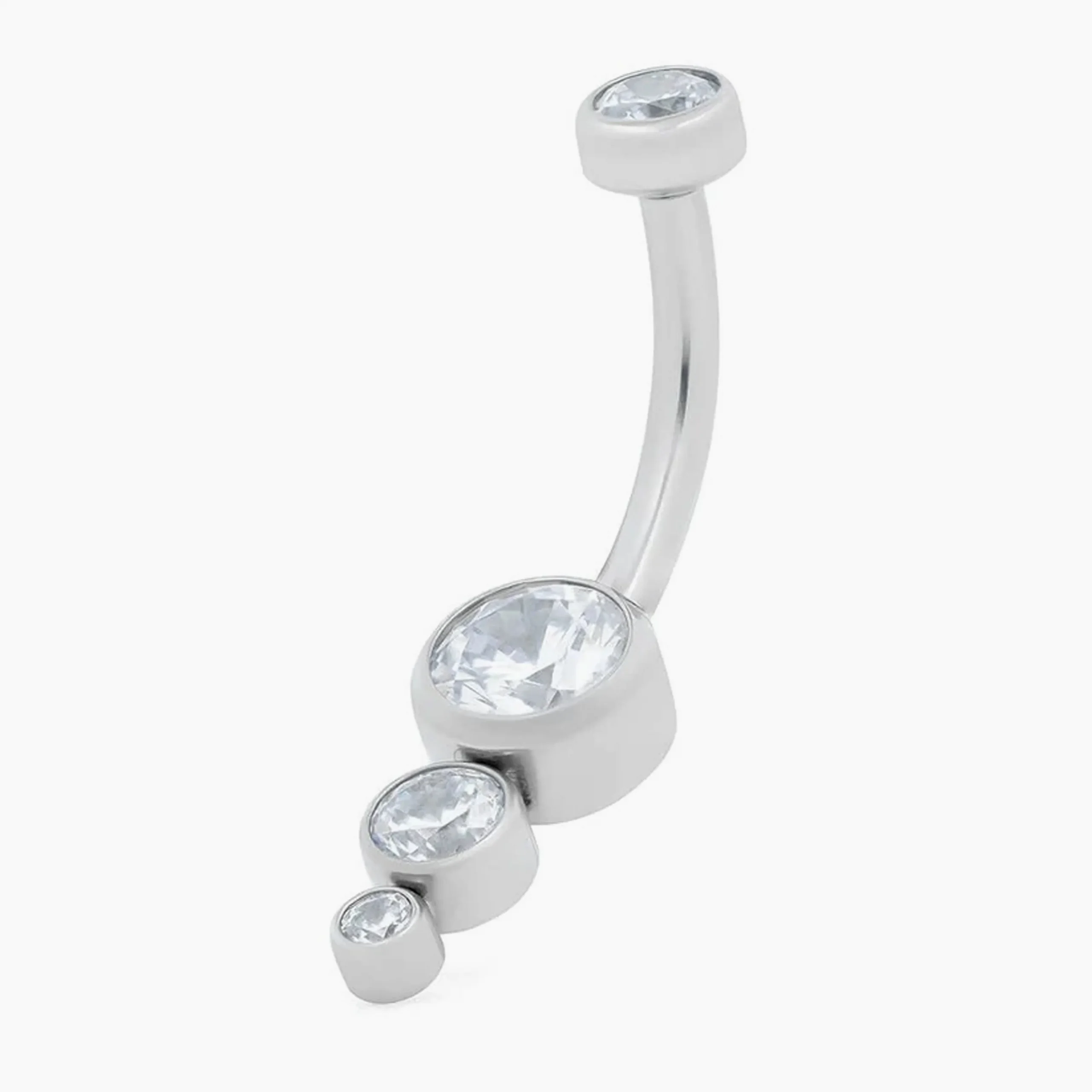Titanový piercing do pupíku s vnitřním závitem Triple Dot