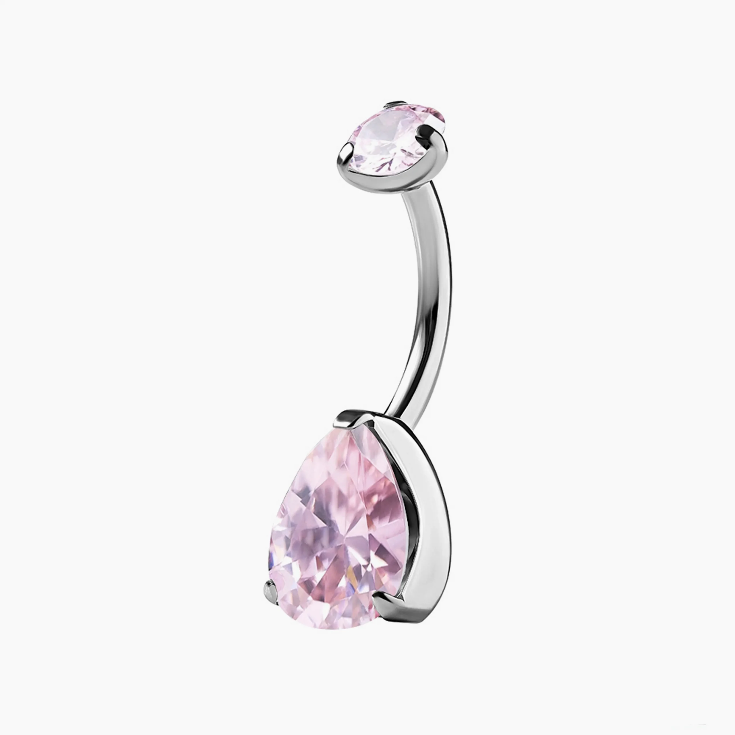 Titanový piercing do pupíku s vnitřním závitem Unusual Pink