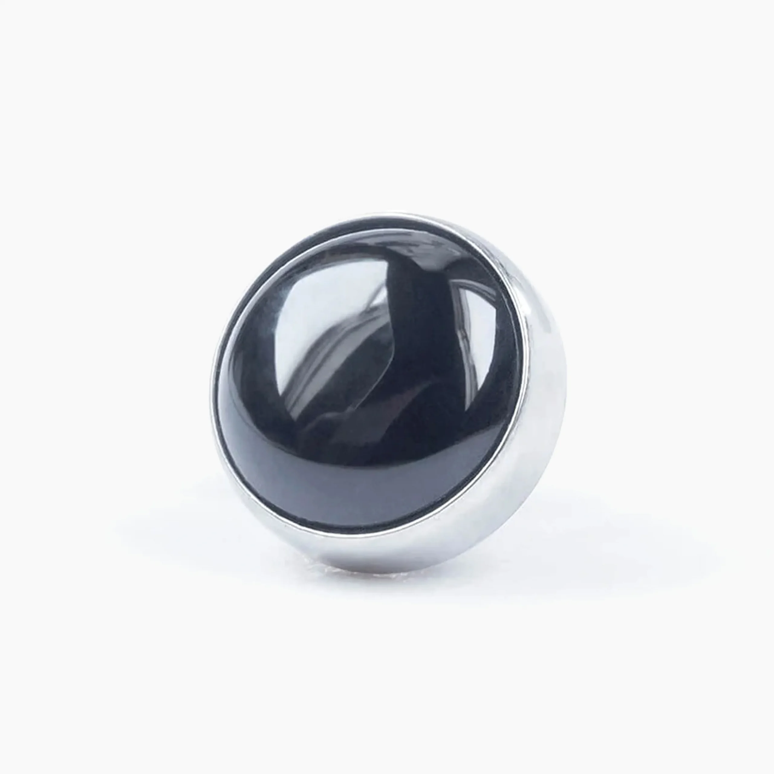 Titanový šperk Black onyx s vnitřním závitem