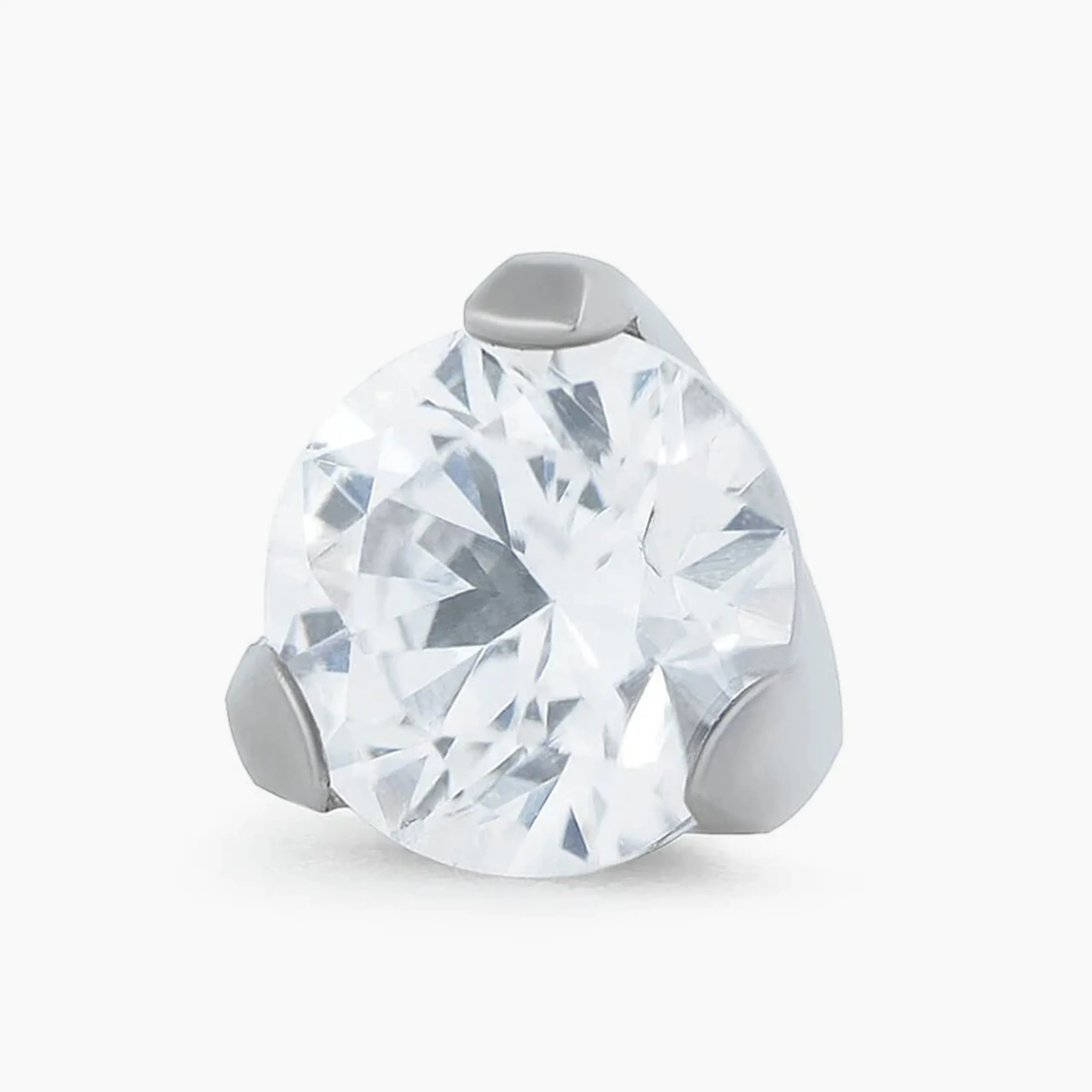 Titanový šperk s vnitřním závitem Crystal gem s zirkonem