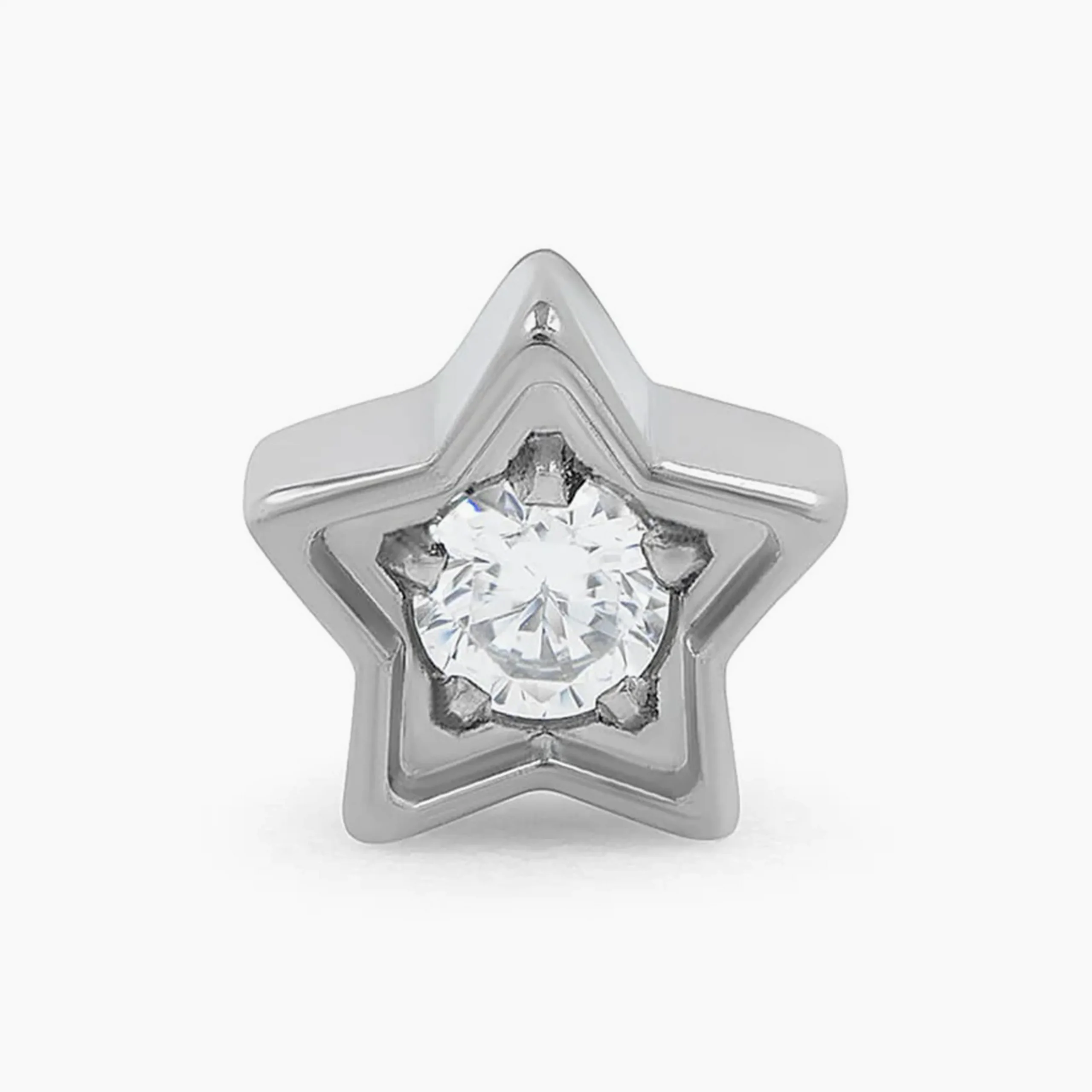 Titanový šperk Crystal star s vnitřním závitem