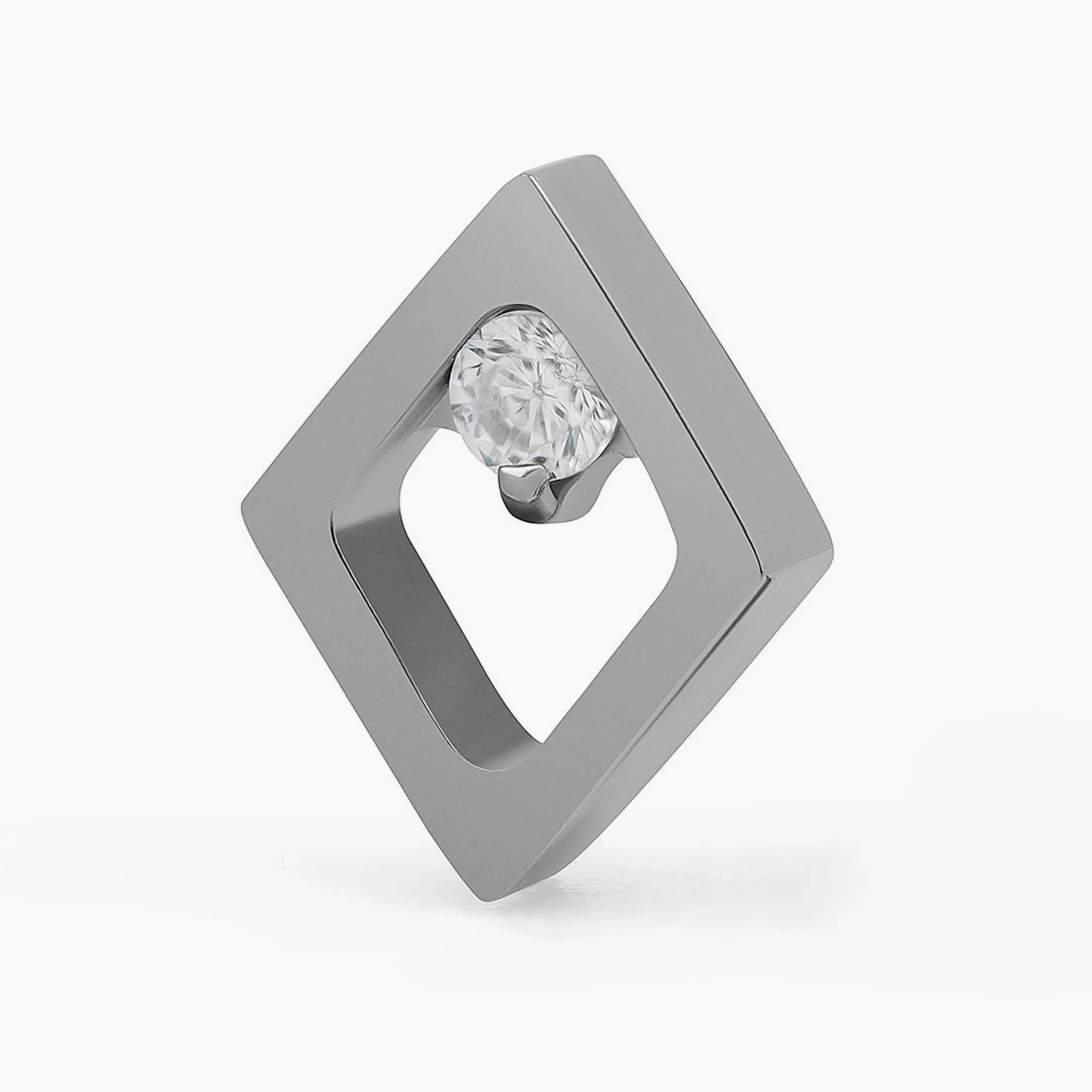 Titanový šperk Frame Crystal s vnitřním závitem.