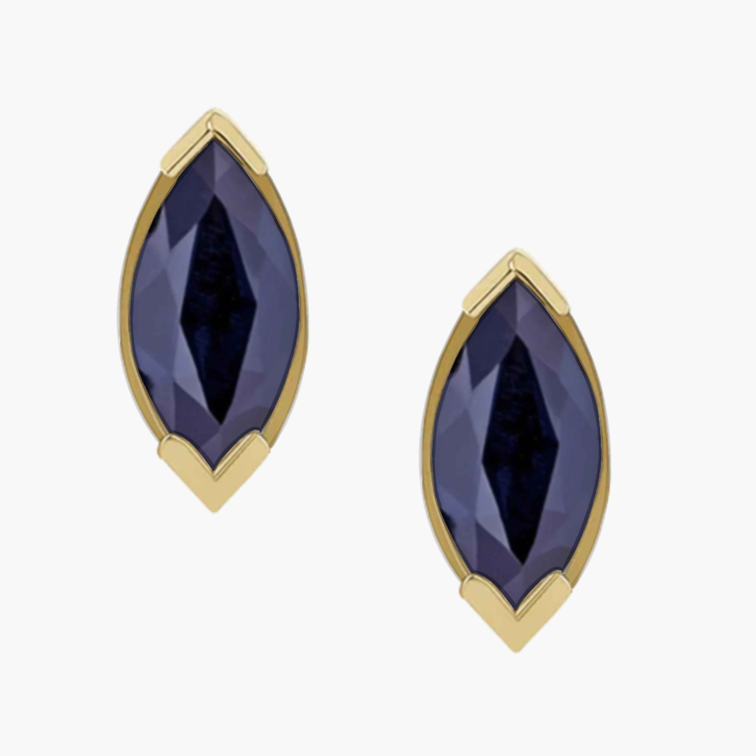 Zlatý šperk s vnitřním závitem Marquise Bezel black