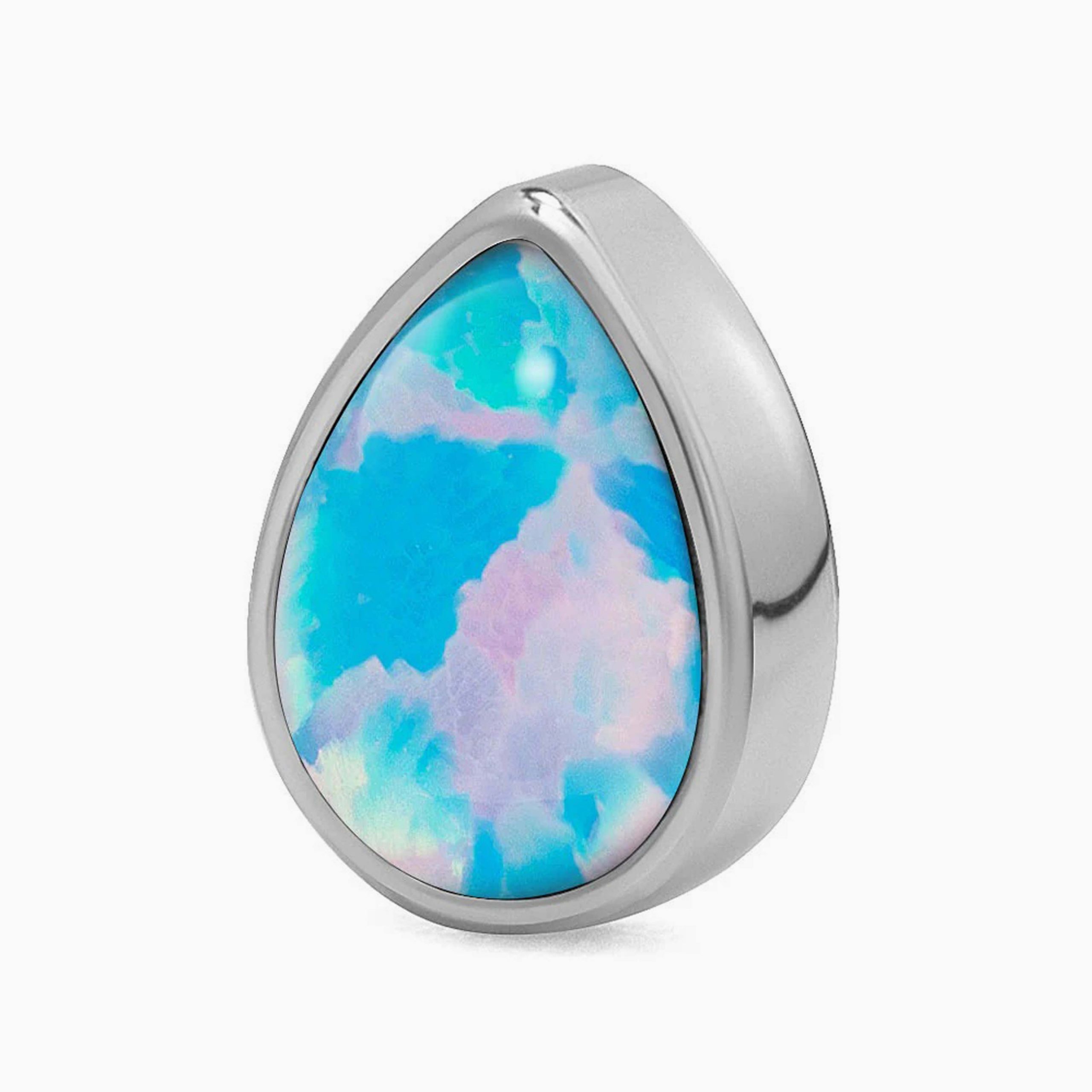 Titanový šperk s vnitřním závitem Opal Drop 74