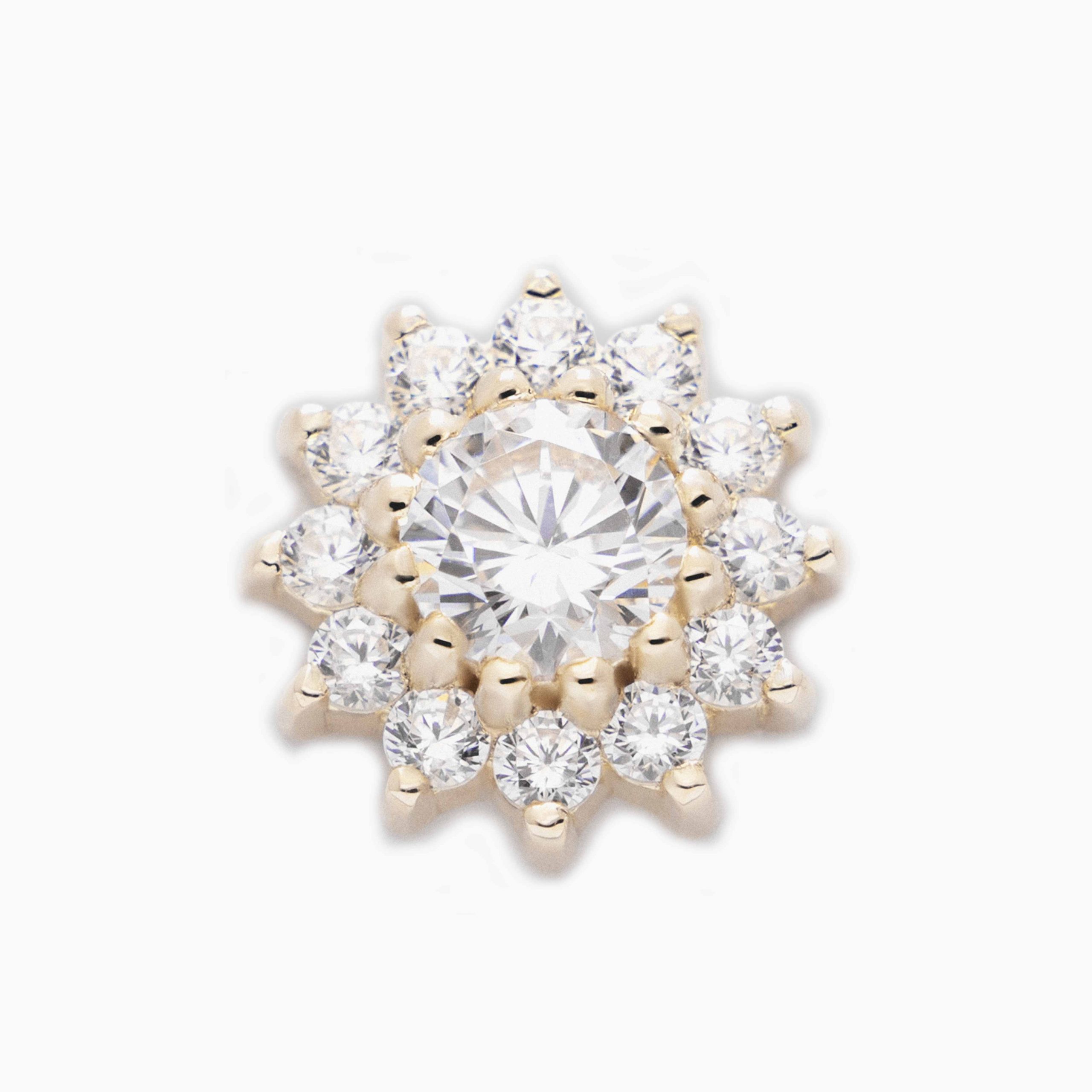 Zlatá koncovka s vnitřním závitem Rosa