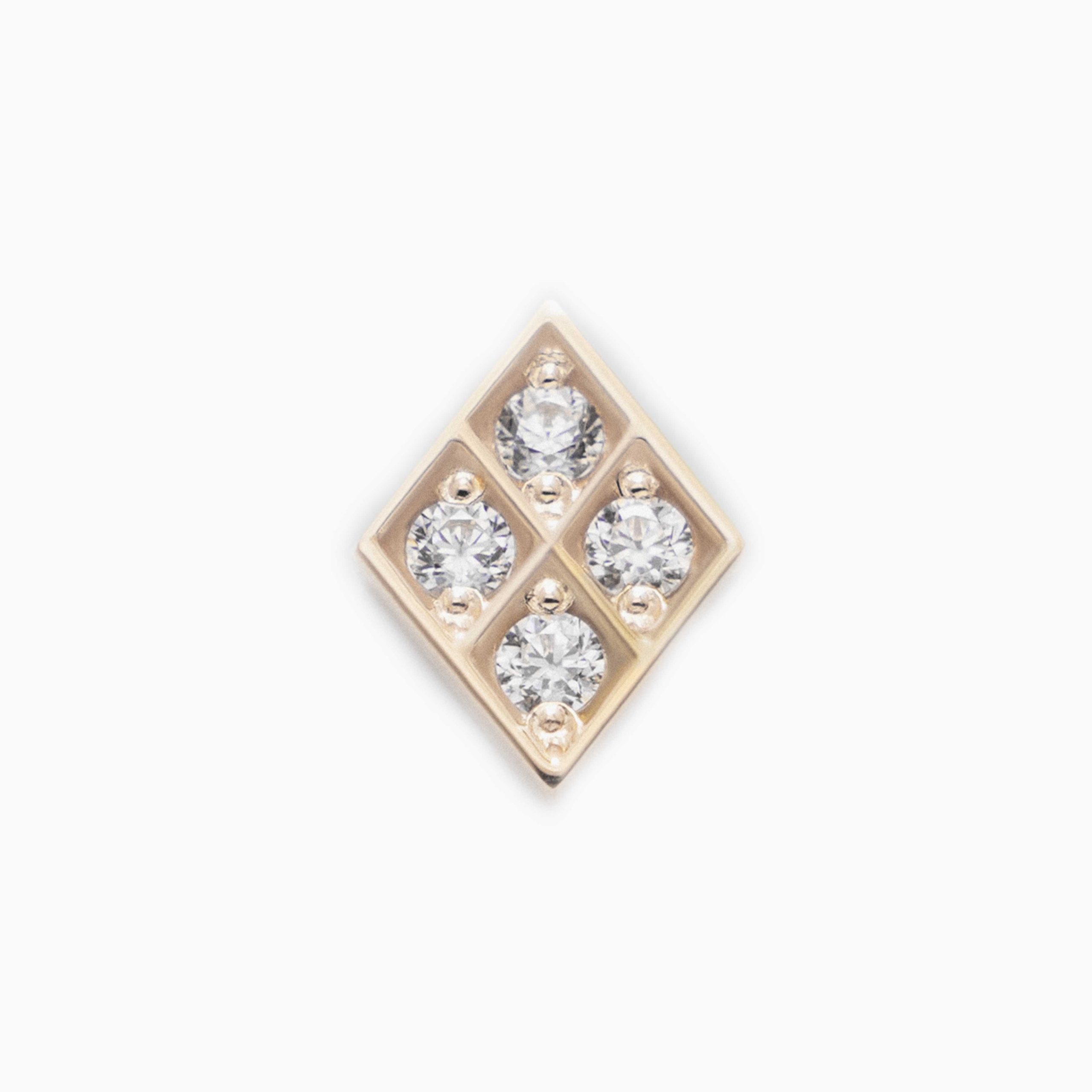 Zlatá koncovka s vnitřním závitem Rhombus