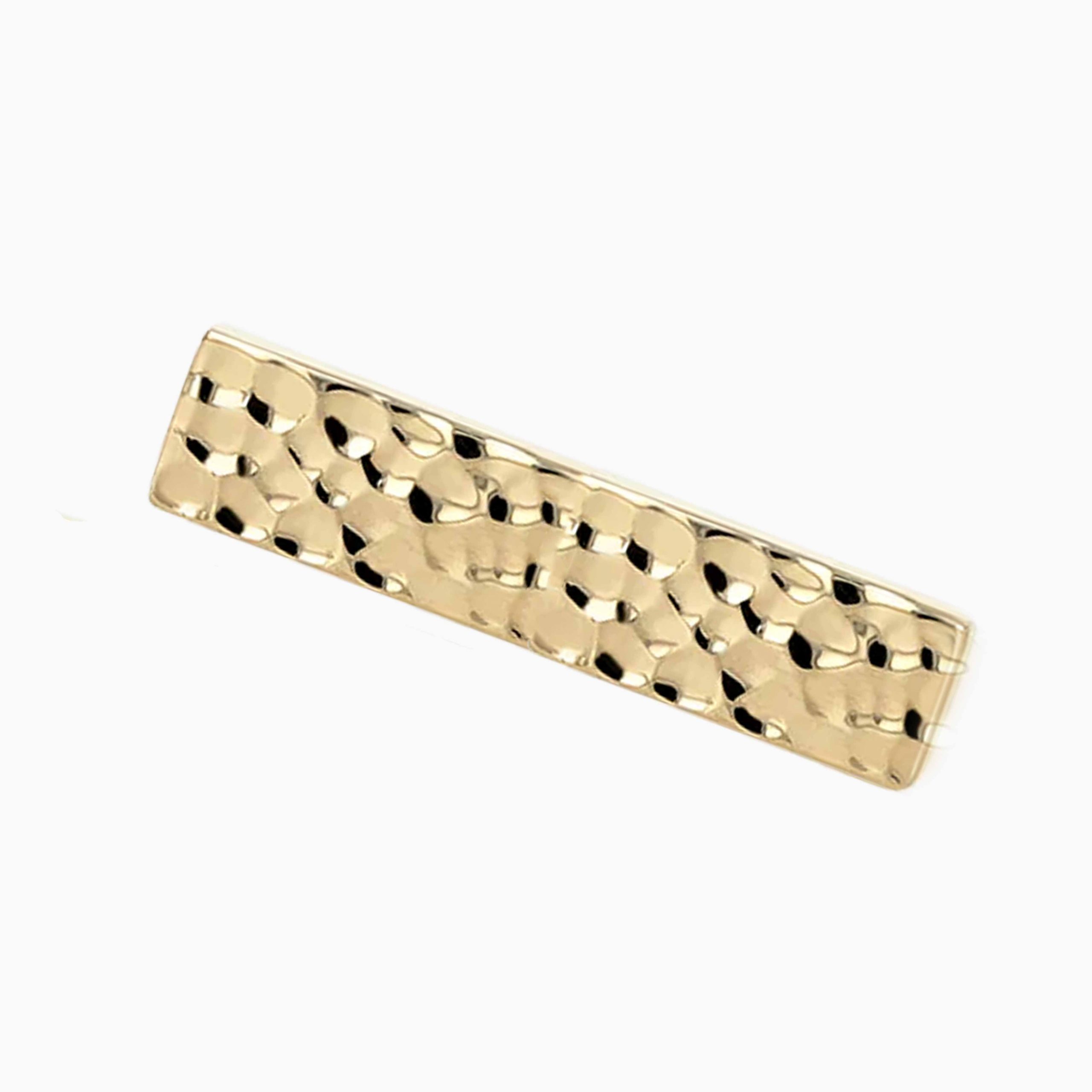 Zlatý šperk s vnitřním závitem Rectangle hammered