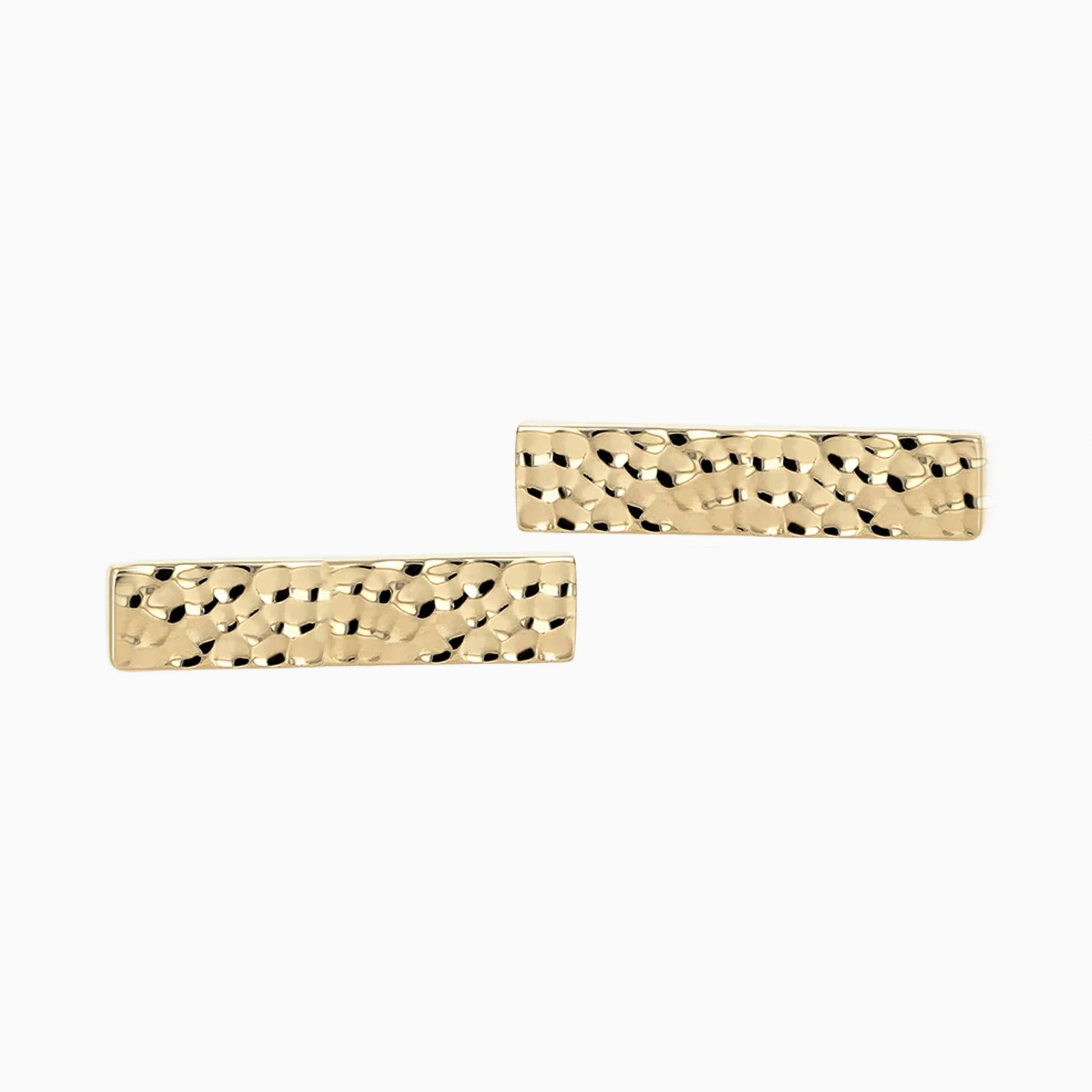 Zlatý šperk s vnitřním závitem Rectangle hammered small
