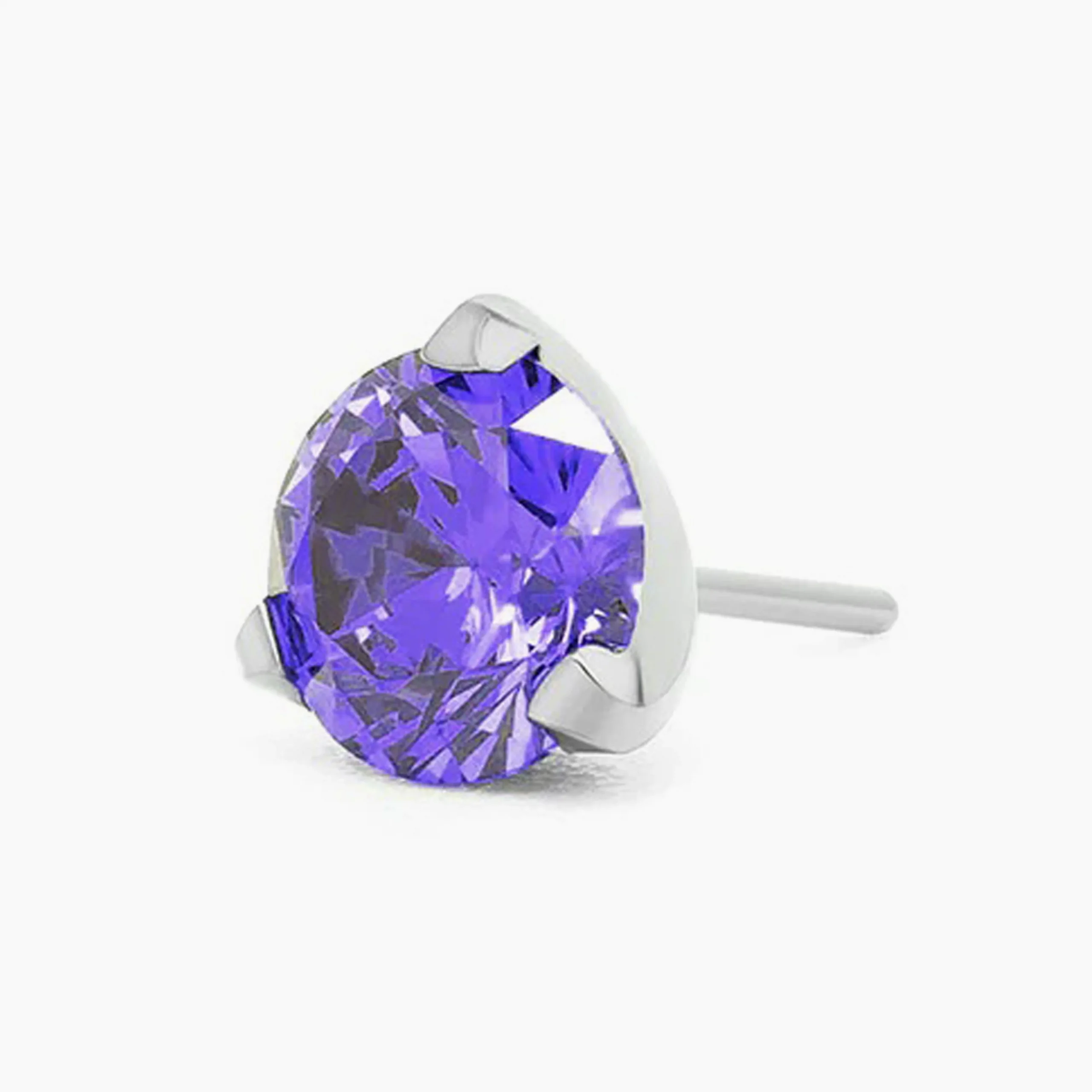 Titanová koncovka bez zavitu Three prong - Violet