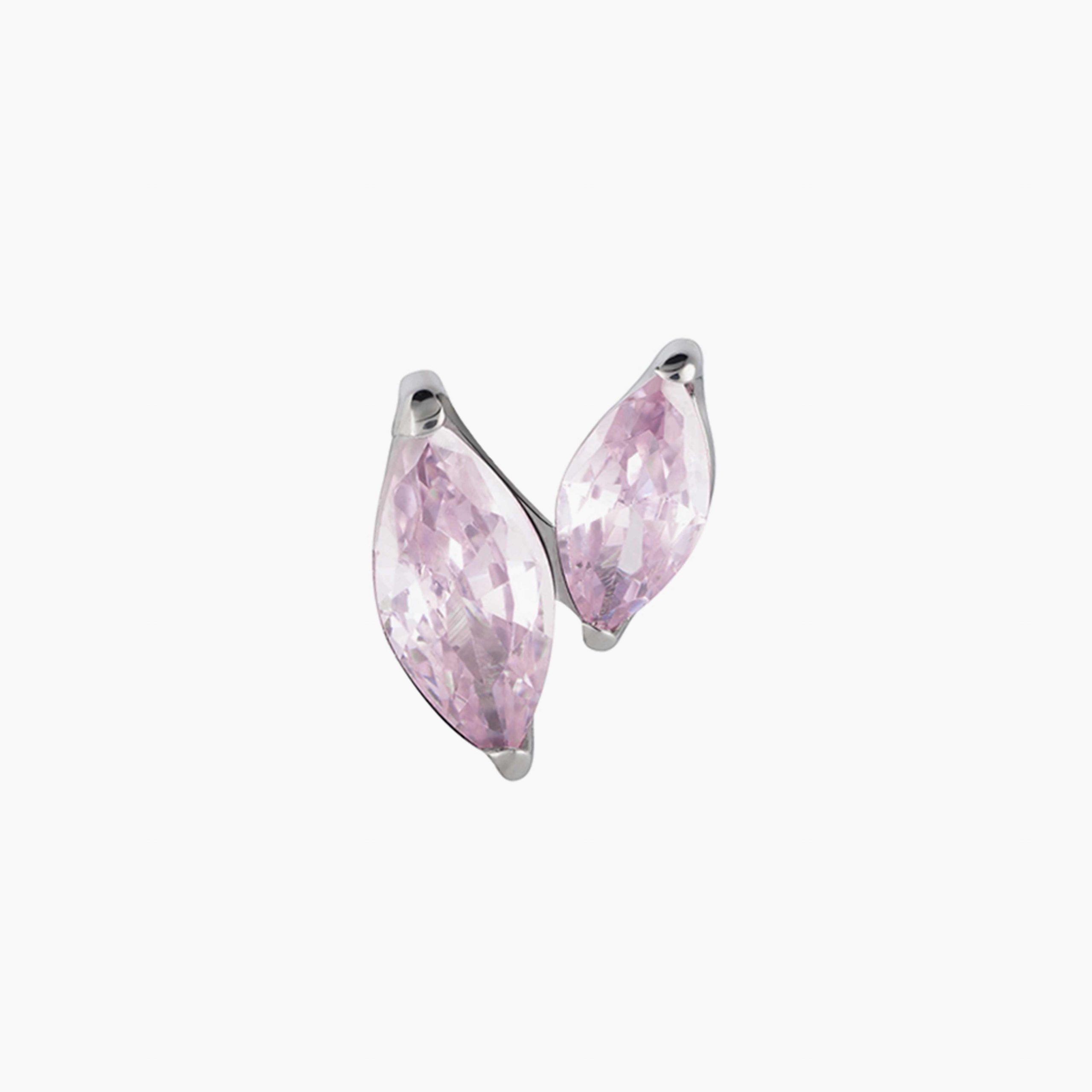 Titanový šperk s vnitřním závitem Gentle Pink s zirkonem