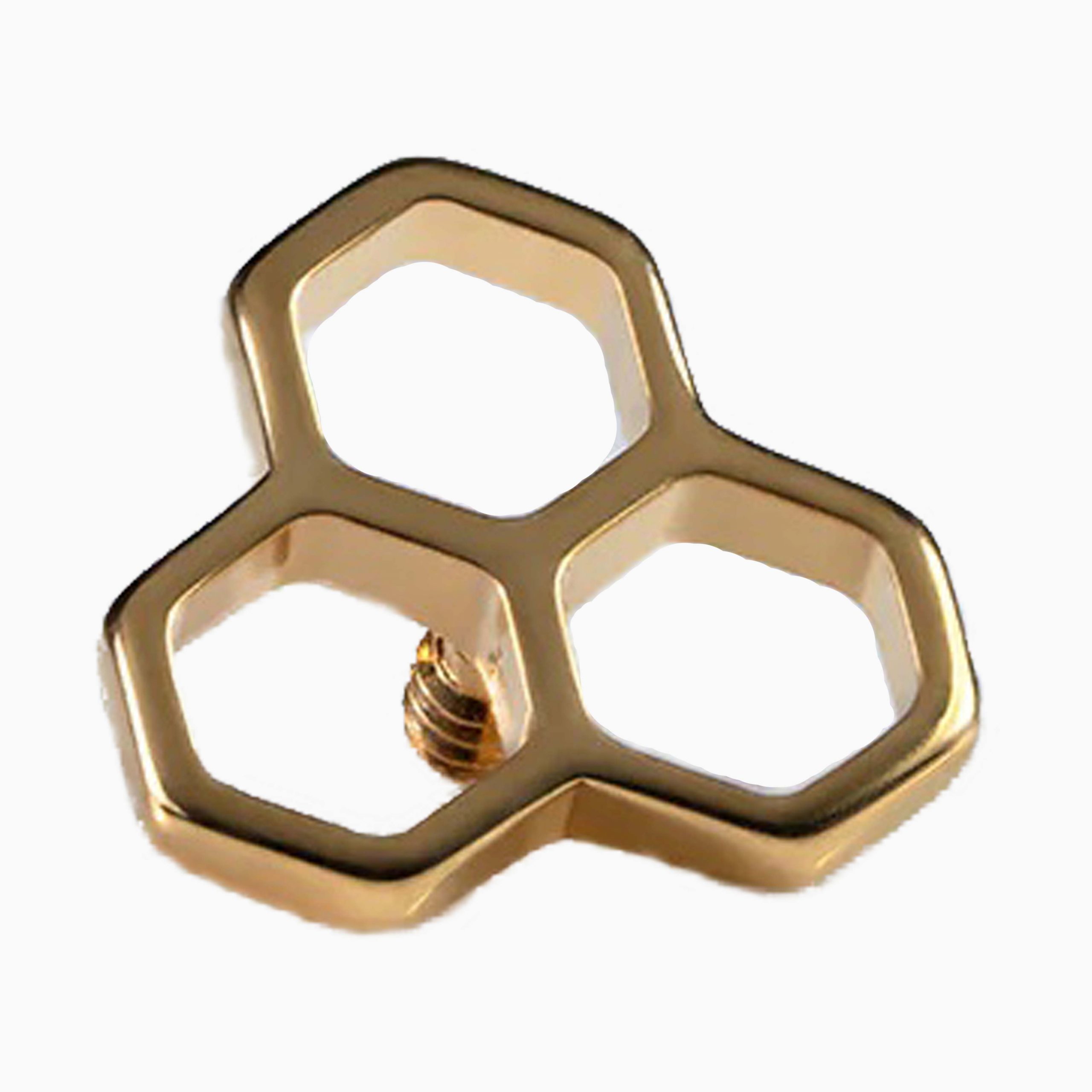 Titanový šperk s vnitřním závitem Honeycomb