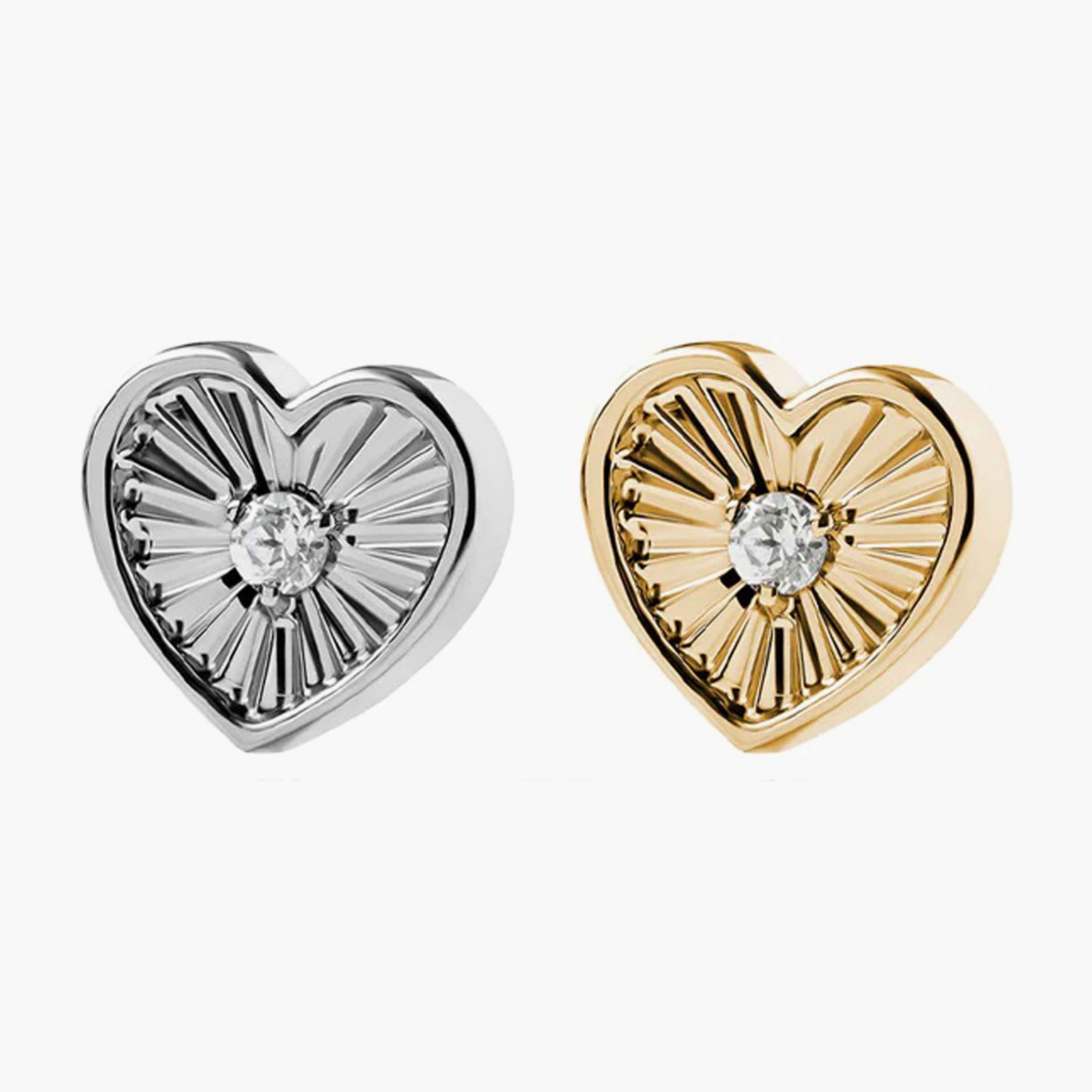 Titanový šperk s vnitřním závitem Heart Crystal s zirkonem
