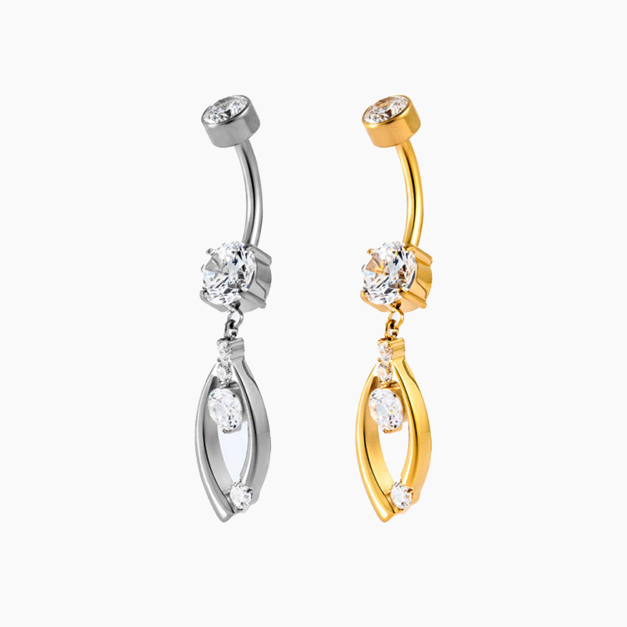 Titanový piercing do pupíku s vnitřním závitem Eva